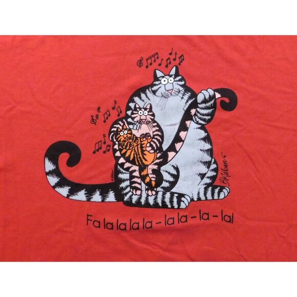 Crazy Shirts Kliban Cat Christmas T-Shirt XL Red Short Sleeve Festive Holiday - Picture 3 of 9